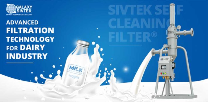 Self-cleaning filtration solution for dairy industry