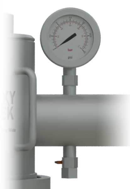 pressure gauge for filter